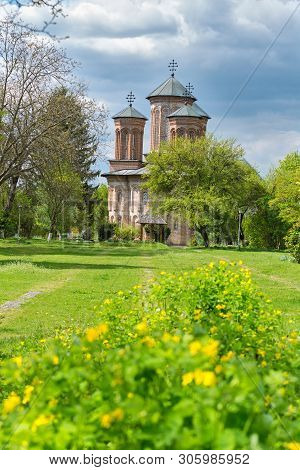 Picturesque Monastery Near Bucharest, Placed On Snagov Lake On A Small Island