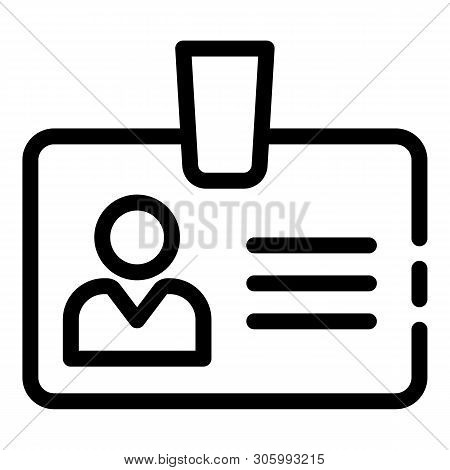 Admin Badge Icon. Outline Admin Badge Vector Icon For Web Design Isolated On White Background