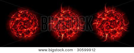 Red planet isolated