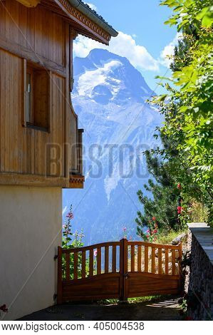Small Medieval Village Venosc In French Alps In Summer, Ecrins Mountain Range, Isere, France
