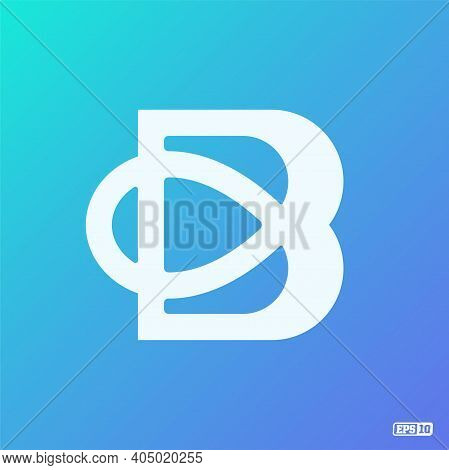 Modern Professional Logo Monograma B In Blue Theme