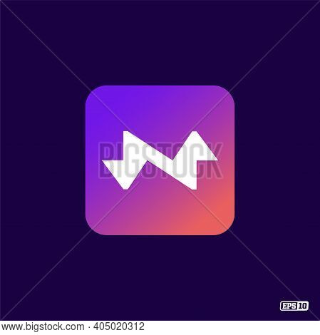 Modern Professional Logo Monograma N In Purple Theme