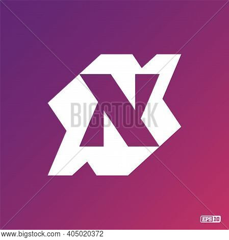 Modern Professional Logo Monograma N In Purple Theme