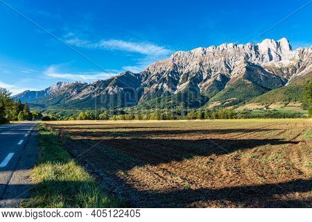 Landscape View At Saint Baudille Et Pipet, Local Authorities Association Of Trieves In Vercors, Fren