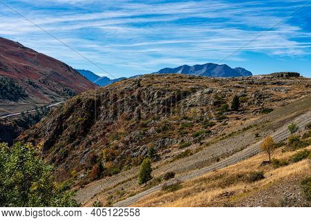 View Of The Mountains Around Alpe D'huez In The French Alps, France Europe