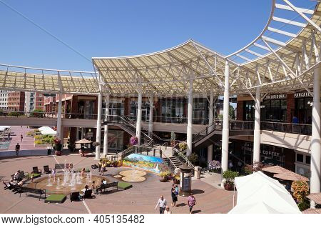 Outdoor Shopping. Redmond Town Center Is A Multifunctional Development And Retail Center Located In 