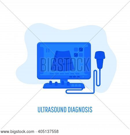 Ultrasound Diagnosis, Ultrasound Machine. Hospital Diagnostic Equipment. Doppler Ultrasonography And
