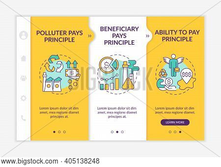 Developing Countries Onboarding Vector Template. Save Earth Responsive Mobile Website With Icons. We