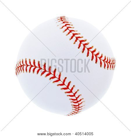 Enkelt baseball, isoleret på hvid
