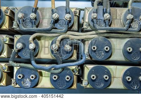 Close Up Of A Network Cable, Close Up Of A Power Supply