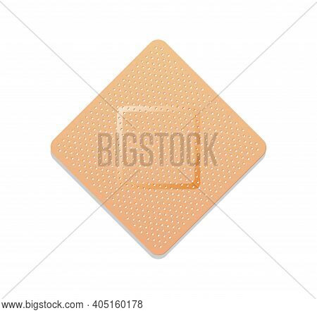 Medical Plaster. Adhesive Bandage Or Sticking Plaster. Medical Band Aids Protection Patch For First 