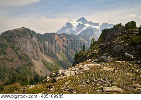 Mt. Shuksan Whatcom County Washington State. Mt. Shuksan In The Washington State Cascade Mountain Ra