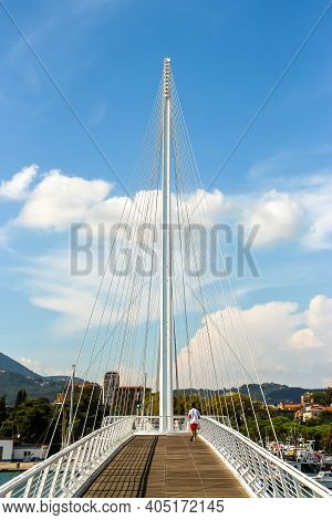 La Spezia, Italy - Circa September 2018. Walkpath Along The Ligurian Sea In La Spezia.