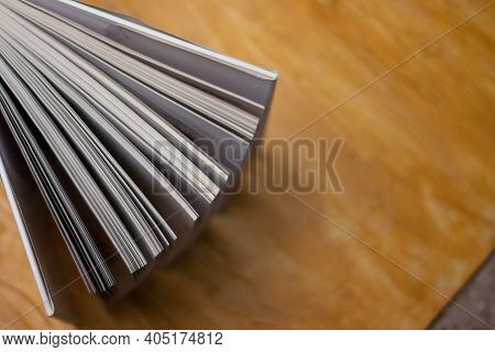 Open Veterinarian Book On The Table Vertically