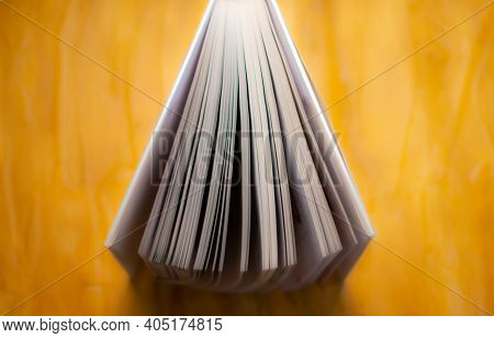 Open Veterinarian Book On The Table Vertically