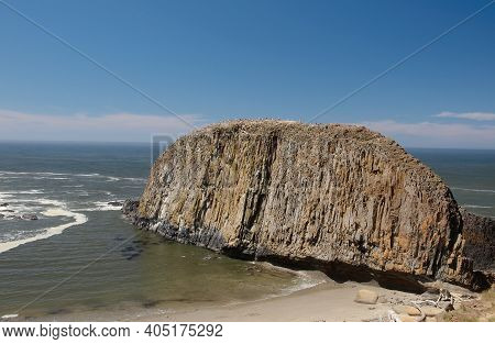 View Of Seal Rock Oregan Usa On A Sunny Summers Day