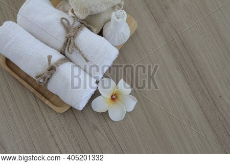 Beautiful Composition With Spa ,top View, Flat Lay, Beauty Product Concept,spa, Skin Care, Body Trea