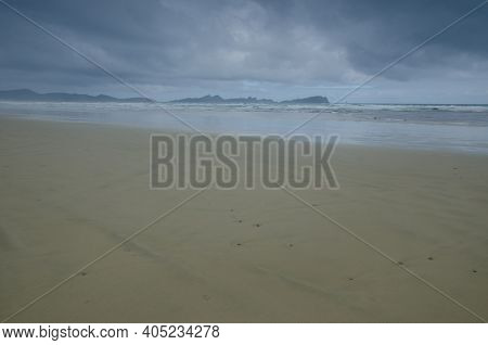 Beach In Mason Bay. Stewart Island. Rakiura National Park. New Zealand.