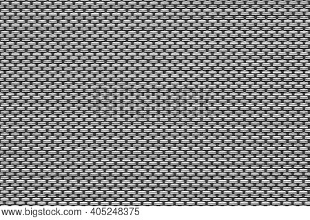 Macrotexture Of Textile Material Or Coarse Fabric Close-up With Symmetric And Identical Mesh Plexus 