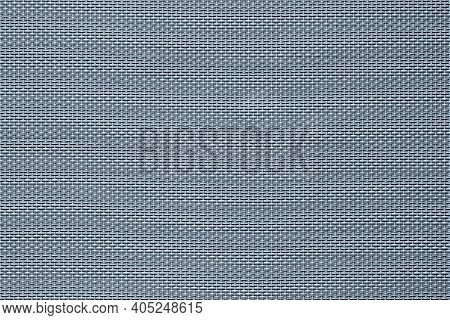 Macrotexture Of Fabric Or Coarse Textile Material Close-up With Symmetric And Identical Mesh Plexus 