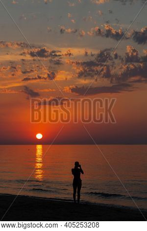 Sunset in Rodi Garganico, National park Gargano, Apulia, Italy