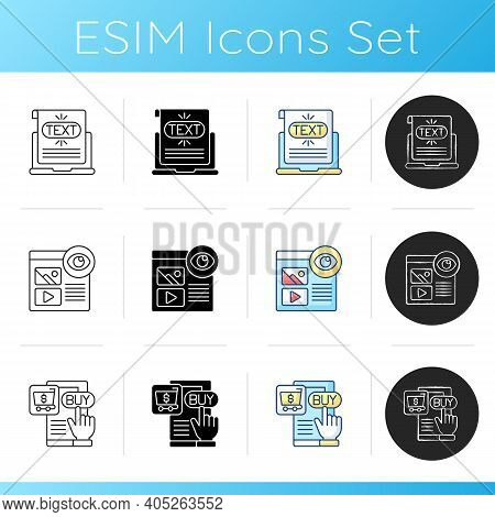 Web Analytics Icons Set. Analyzing All Incoming Data And Web Trafic From Your Web Application. Count