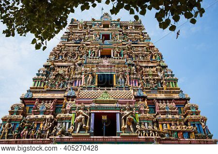Traditional Hindu Temple Kidangamparambu Sree Bhuvaneswari In India In Allapuzha (allepi) Kerala. Ta