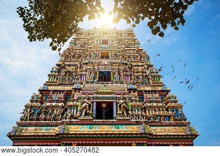 Traditional Hindu Temple Kidangamparambu Sree Bhuvaneswari In India In Allapuzha (allepi) Kerala. Ta