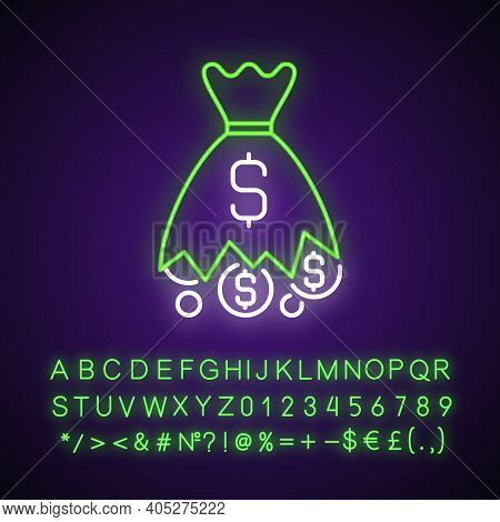 Losing Neon Light Icon. Money-losing In Betting. Filing For Bankruptcy. Gambling Addiction. Outer Gl