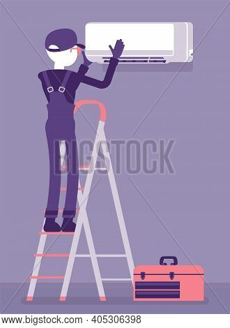 Air Conditioner Unit Installation, Fixing, Ac Repair. Service Technician, Professional Installer Of 