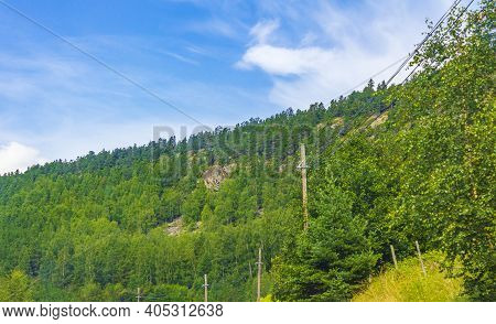 Incredible Norwegian Landscape With Mountains Clouds Forests Jotunheimen Norway.