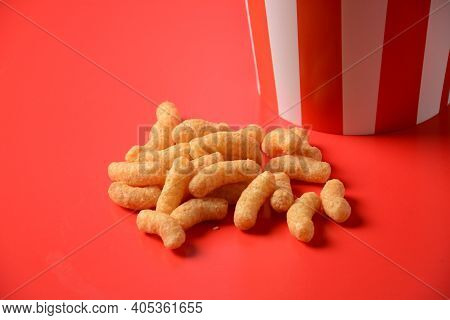 Israeli Famous Snack Bamba - Made Of Peanut Butter. Peanut Flips Or Peanut Puffs