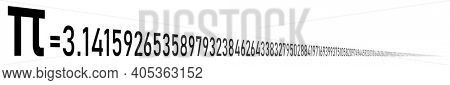 Happy PI day March 14th mathematical number banner background illustration