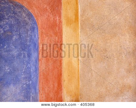 Kleurrijke patronen op een muur