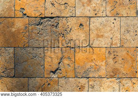 Seamless Texture Of Brown Tiles. Pattern Background.