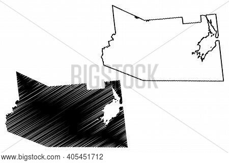 Fulton County, New York State (u.s. County, United States Of America, Usa, U.s., Us) Map Vector Illu