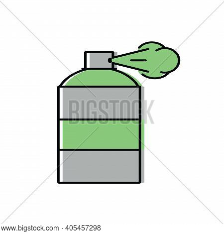 Nitro Paint In A Spray Can. Tools For Painting And Drawing. Vector Icon In Flat Style