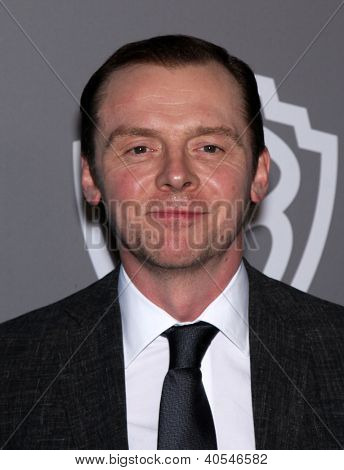 ลอสแองเจลิส - 15 jan: SIMON PEGG มา 2012 หลังโกลเด้นลูกโลกบุคคล: WB / แบบ Janu