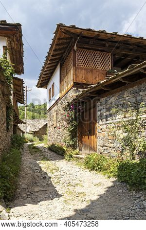 Village Of Kovachevitsa With Nineteenth Century Houses, Bulgaria