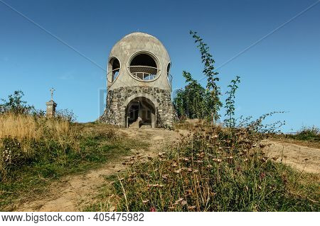 Lookout Tower Called Ruzenka On The Top Of Pastevni Hill, Czech Republic, Close To Hrensko And Bohem