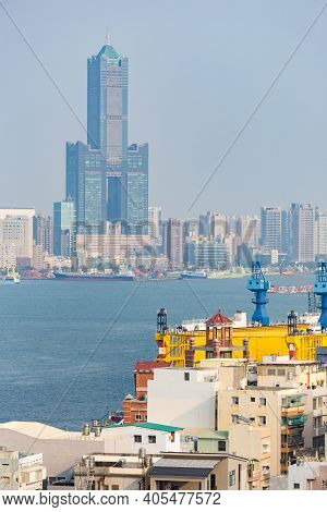 Kaohsiung City Shooting From Cijin Island. Kaohsiung Is Special Municipality In Southern Taiwan.