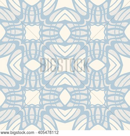 Seamless Pattern, Background. Colored Vector Illustration In Art Nouveau Style, Vintage, Old, Retro 