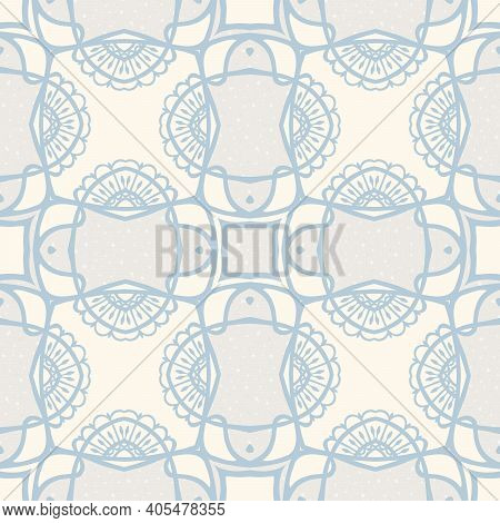 Seamless Pattern, Background. Colored Vector Illustration In Art Nouveau Style, Vintage, Old, Retro 