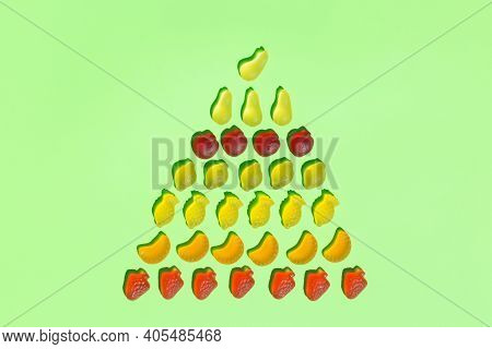 Jelly Fruit Candies, Sweets, Creative Background