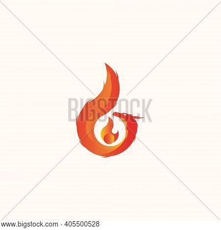 Dragon Vector Illustration With Gradation Color For Icon, Symbol Or Logo. Dragon Logo Template. Grea