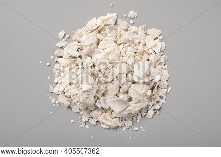 Top View Medicine Muli Or Ostreae Concha Or Common Oyster Shell