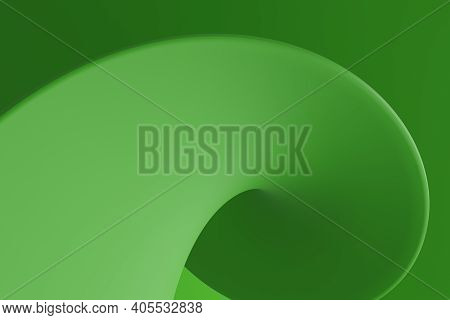Abstract Computer Generated 3d Distorted Shape Green