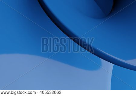 Abstract Computer Generated 3d Distorted Shape Blue