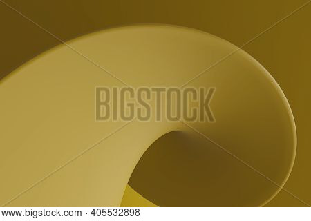 Abstract Computer Generated 3d Distorted Shape - Yellow