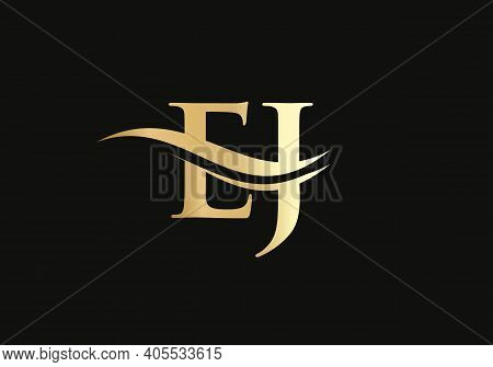 Monogram Letter Ej Logo Design Vector. Ej Letter Logo Design With Modern Trendy